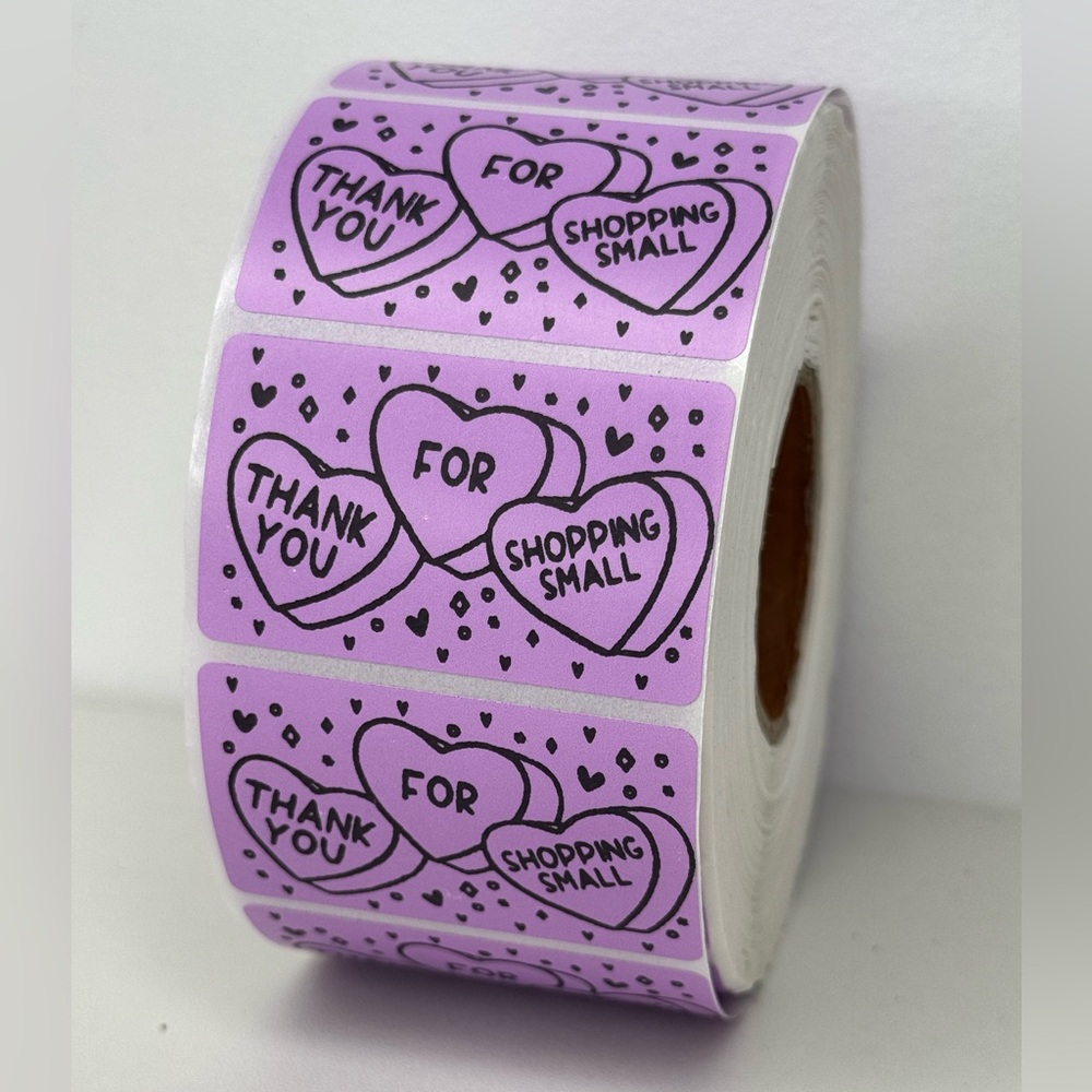 Thank You For Shopping Small, Valentine's Day Happy Mail Sticker, Heart Stickers - Picture 8 of 9